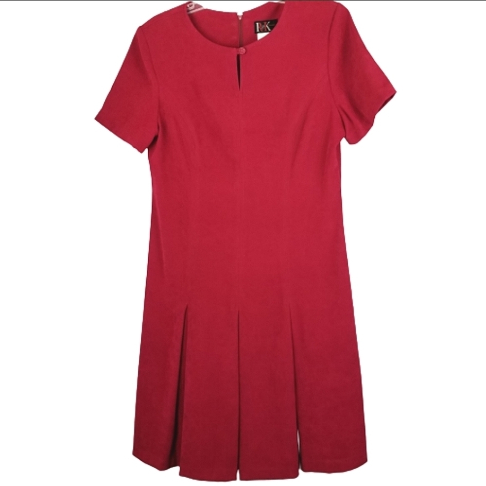 R&K ORIGINALS faux suede sheath dress
